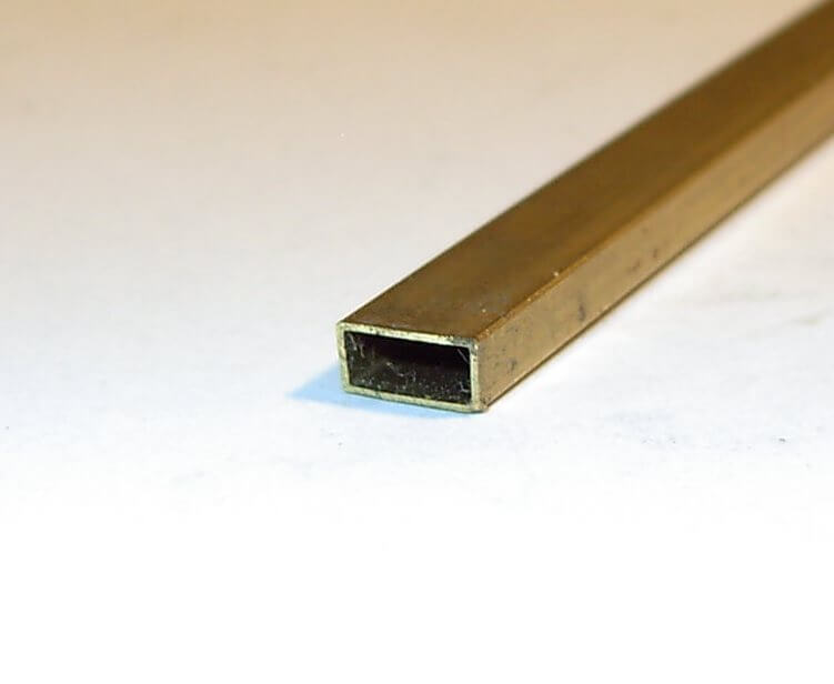 Flachkantrohr MS63 2,0x1,0x0,2 mm 1m lang, Wandstärke 0,2mm