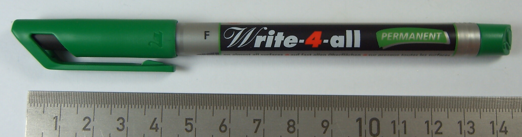 1 Permanent-Marker Write-4-all, Stabilo, GRÜN, Strichstärke