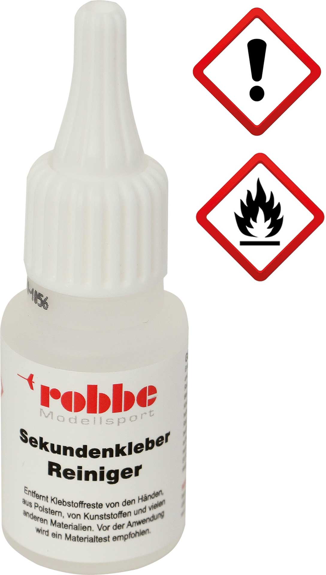 Sekundenkleber-Reiniger. 20ml. Fläschchen. Robbe Entferner