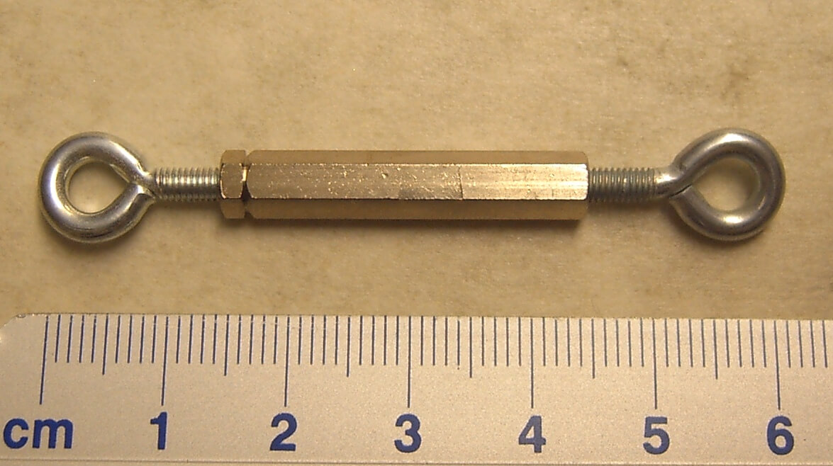 Spannschloss M3 (Alu) mit gegenläufigem Gewinde