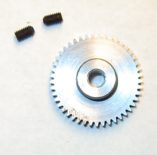 1x Stahl-Zahnrad Modul 0,5 45 Zähne Bohrung 4,0mm, 2
