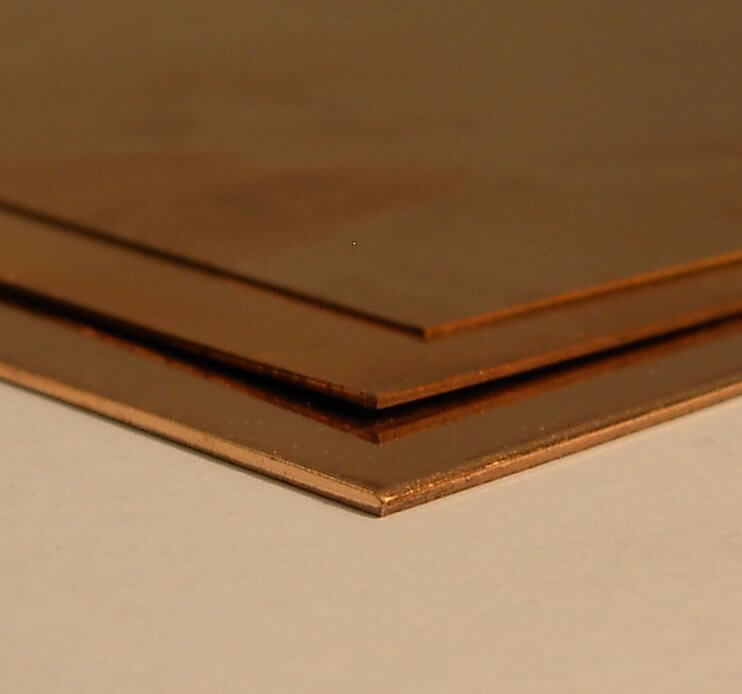 Phosphorbronzeblech 0,10mm 400x150mm federhart