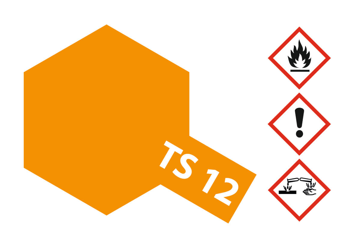 1x Sprühlack-Dose 100ml, Orange,glänzend, TS-12