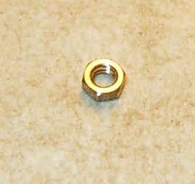6-Kant-Modellmutter M1,4 Messing 25 Stück SW 2,0mm Höhe