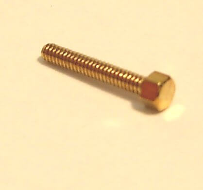 6-Kant-Modellschraube M1,6x10 Messing SW 2,5mm Kopfhö. 1,5  