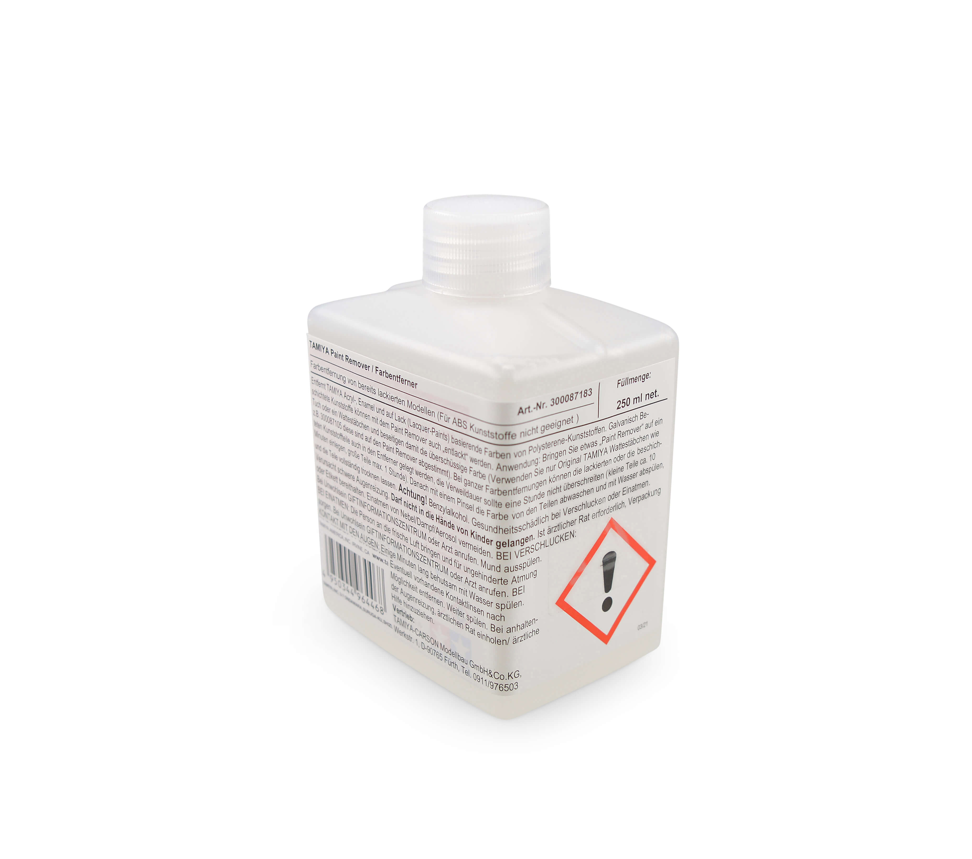 Tamiya Farb-/Lackentferner. 250ml in Kunststoff-Flasche