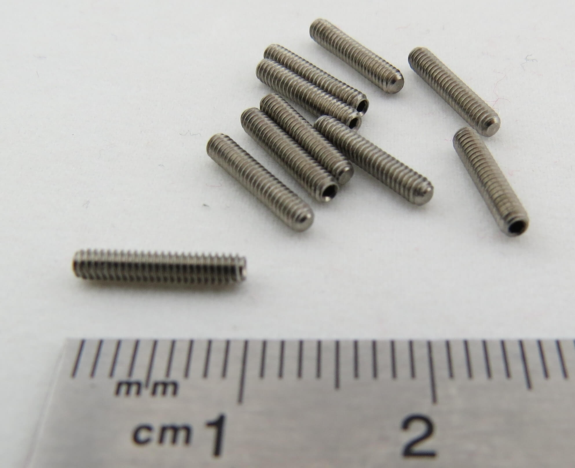 Gewindestift M2 x 10 DIN913, VA, 10 Stück. (Innen-Sechskant)