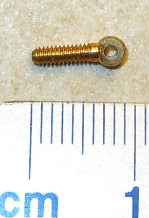 Ösenschraube M2 Linksgewinde Messing Gewindelänge 6mm (1