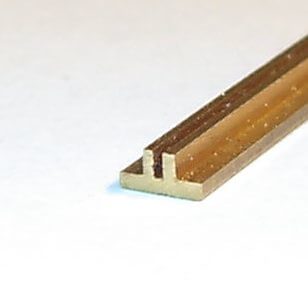 Messing Flansche-Profil 8x3x0,5 mm gefräst,