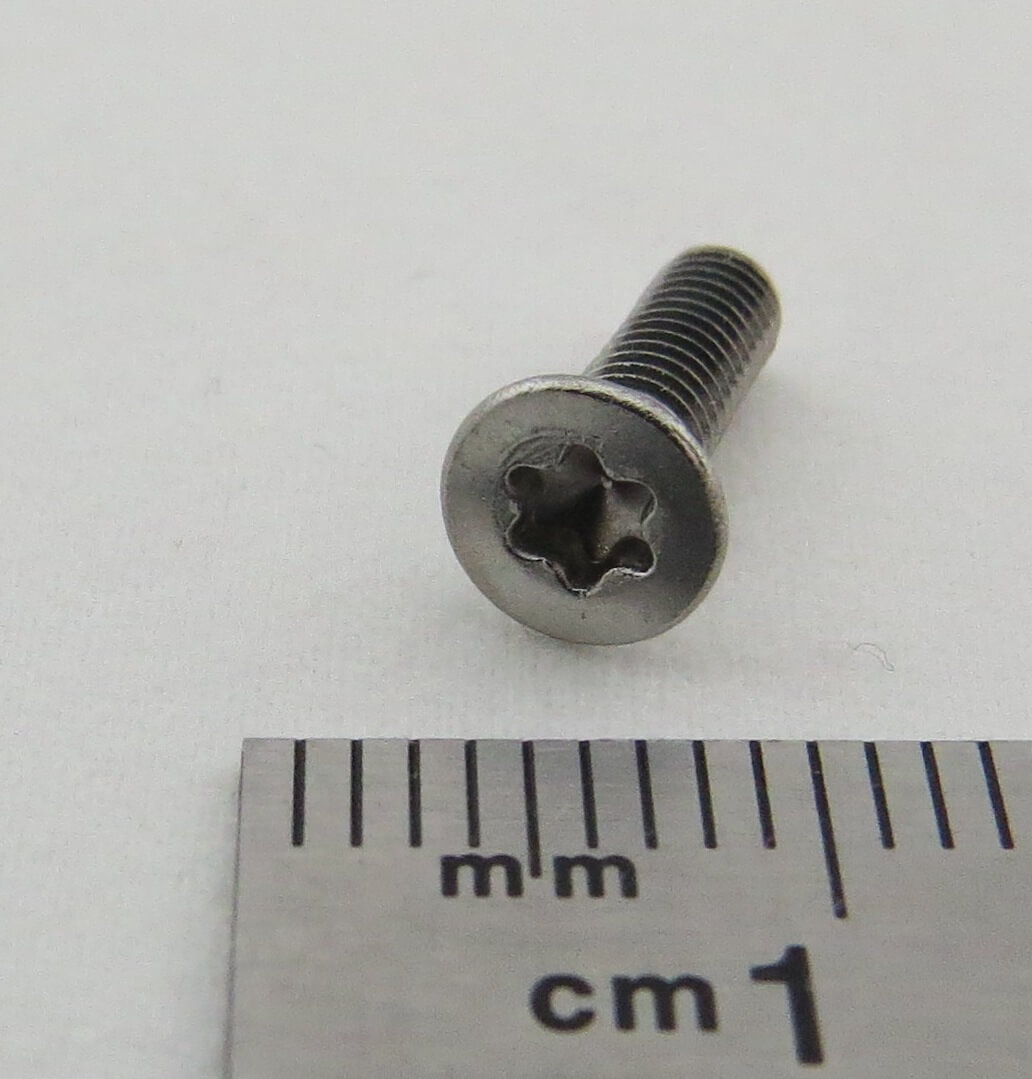 100 Senkschrauben mit Innensechsrund M3x10mm DIN 965-TX, Nir