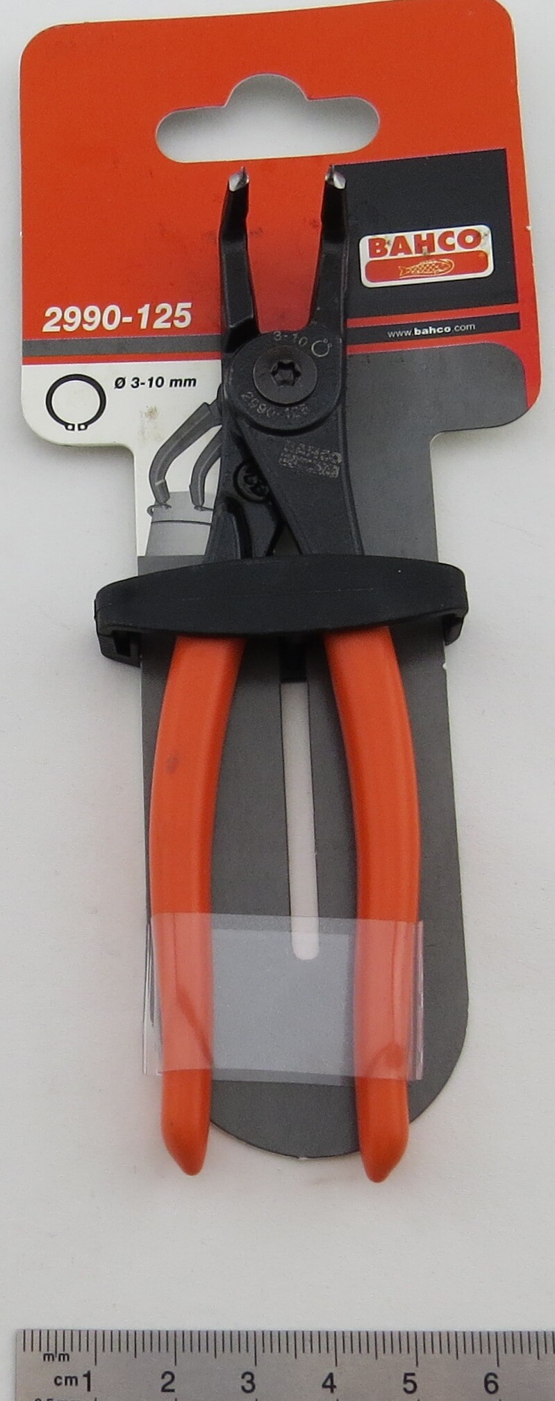Zange für Sicherungsringe, 125mm lang.   Abgewinkelte