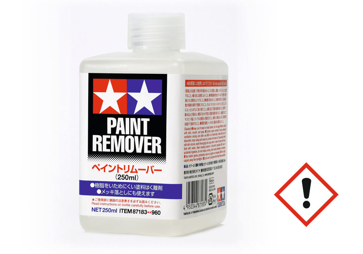 Tamiya Farb-/Lackentferner. 250ml in Kunststoff-Flasche