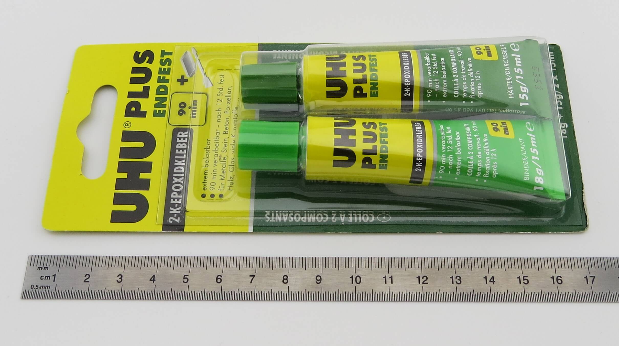 UHU plus endfest  Epoxidharz-Kleber 1x 33gr.-Packung.