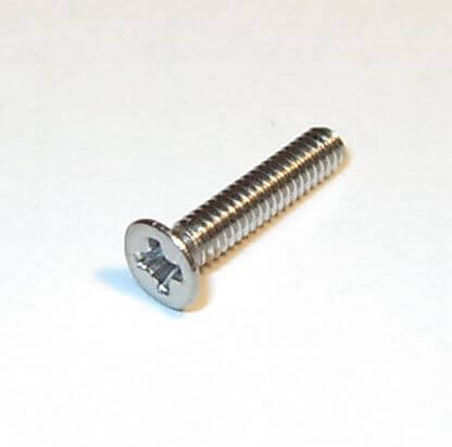 25 Senkschrauben m.Kreuzschlitz M2 x 10  DIN 965, Niro