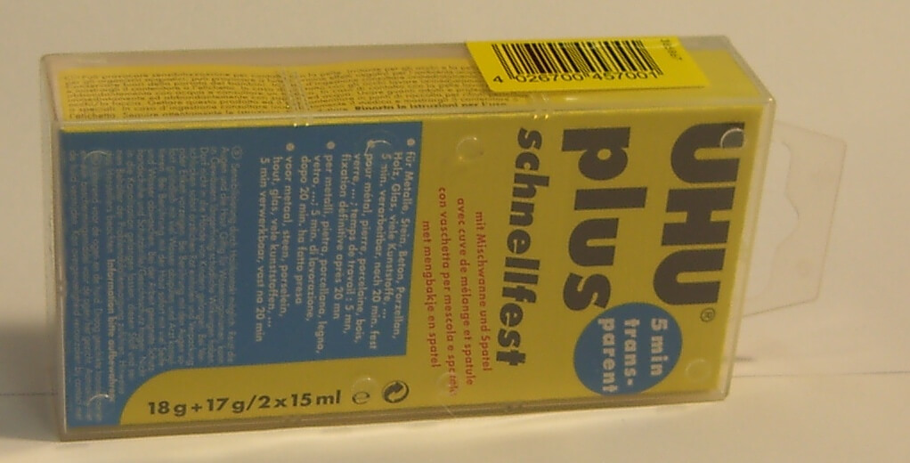 UHU plus schnellfest, Epoxidharz-Kleber  35gr.-Packung
