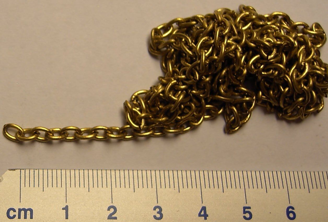 Ankerkette 1,0mm, Messing, 1m 5627/10