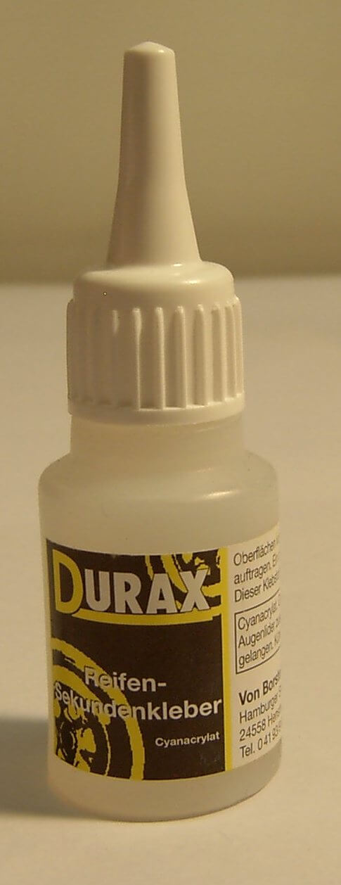 Durax Sekundenkleber 20gr.-Flasche für   Gummi/Reifen