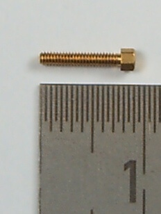 6-Kant-Modellschraube M1,4 x 8 Messing