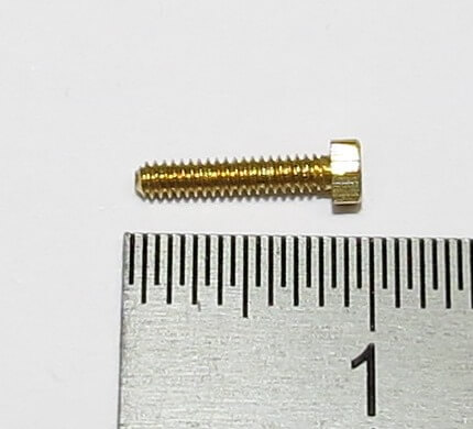 6-Kant-Modellschraube M1,6 x 8 Messing