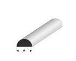 Kunststoff-Profil Halbrund 2,5mm 1m lang