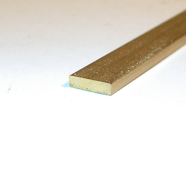 Flachmessing 3,0 x1,0 mm, 1m lang Flachprofil, Bohr- und