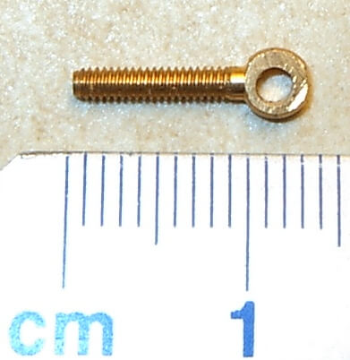 Ösenschraube M2 Linksgewinde Messing Gewindelänge 10mm (1