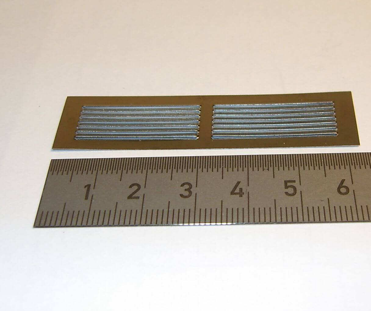 Lüfterblech vernickelt, 17x62mm 5 Stück