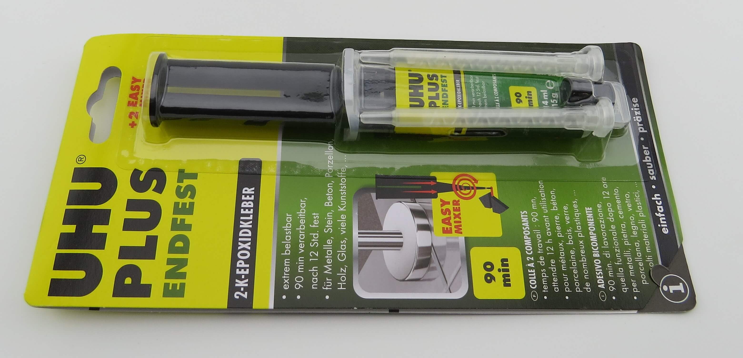 UHU plus endfest Epoxidharz-Kleber 1x 15gr.-Packung. 2-Kompo
