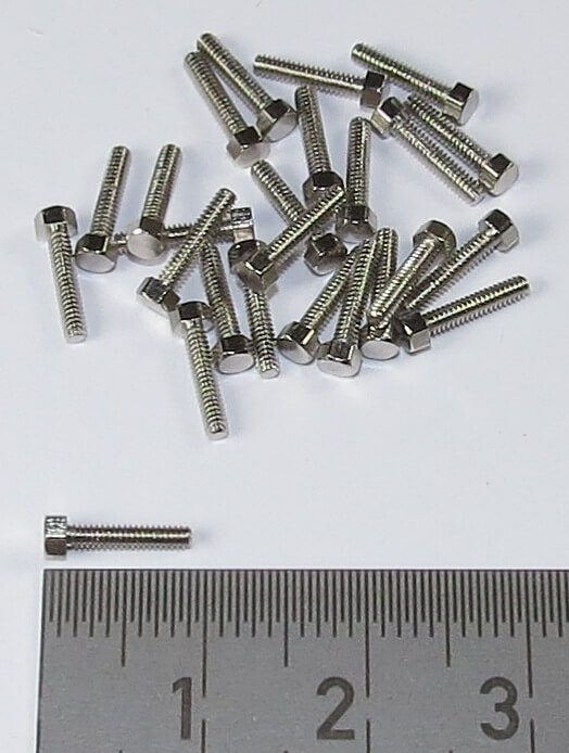 6-Kant-Modellschraube M1,6 x 8 Messing