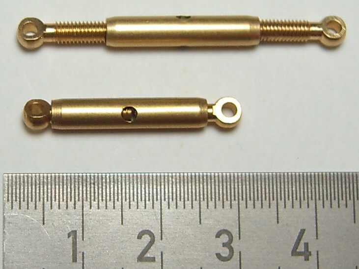 Spannschloss Messing, 2 Stück, mit Rechts- und Linksgewind