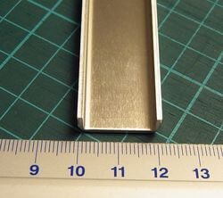Aluminium-U-Profil, 1m lang, 21x7x1,5mm  Materialstärke 1,5