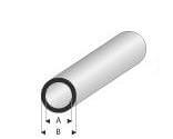 Kunststoff-Profil Rundrohr 6,0x7,0mm 1m lang, weiss
