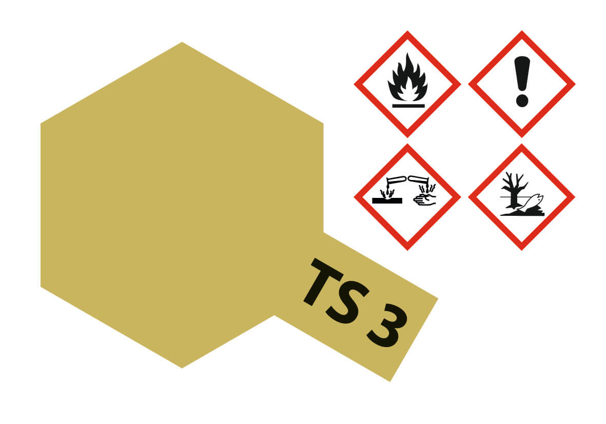 1x Sprühlack-Dose 100ml, dunkelgelb,matt, TS-03