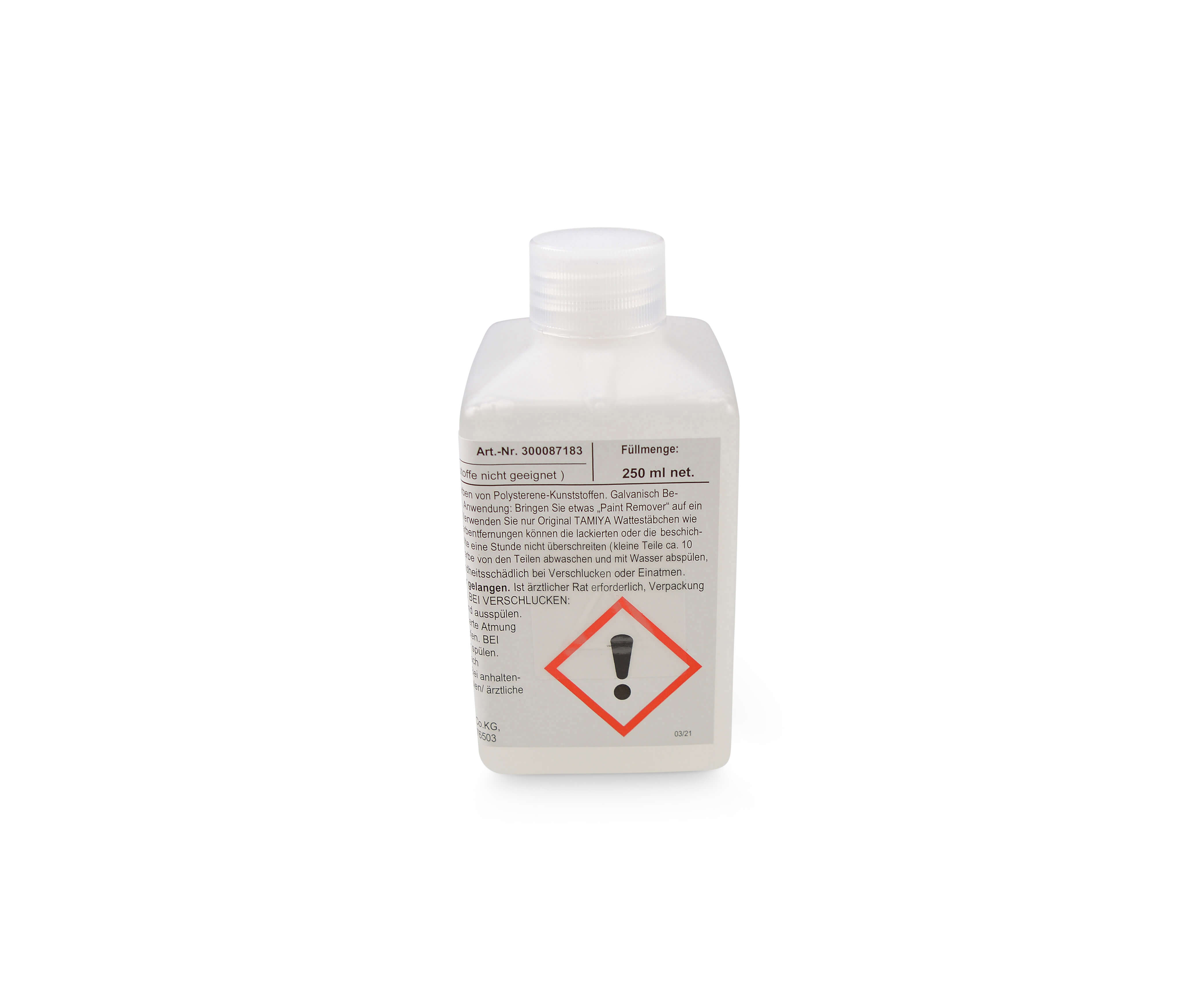 Tamiya Farb-/Lackentferner. 250ml in Kunststoff-Flasche