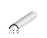 Kunststoff-Profil halbrund hohl 7,0mm 1m lang, weiss
