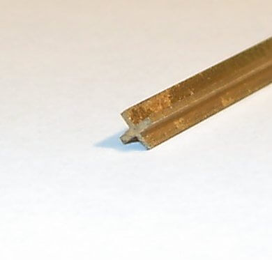 Messing Kreuz-Profil 3x3 mm Materialstärke 0,5mm