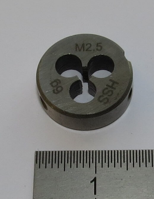 1x Schneideisen DIN 223B HSS M2,5. 16mm Außendurchmesser