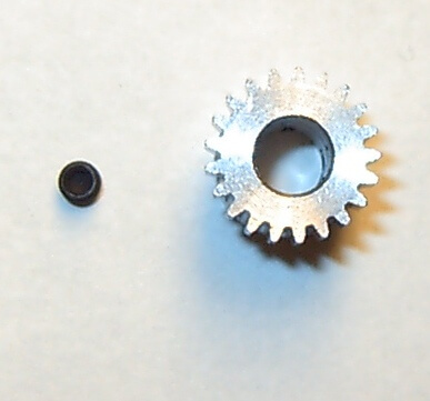 Stahl-Zahnrad Modul 0,5 21 Zähne Bohrung 5,0mm, 1