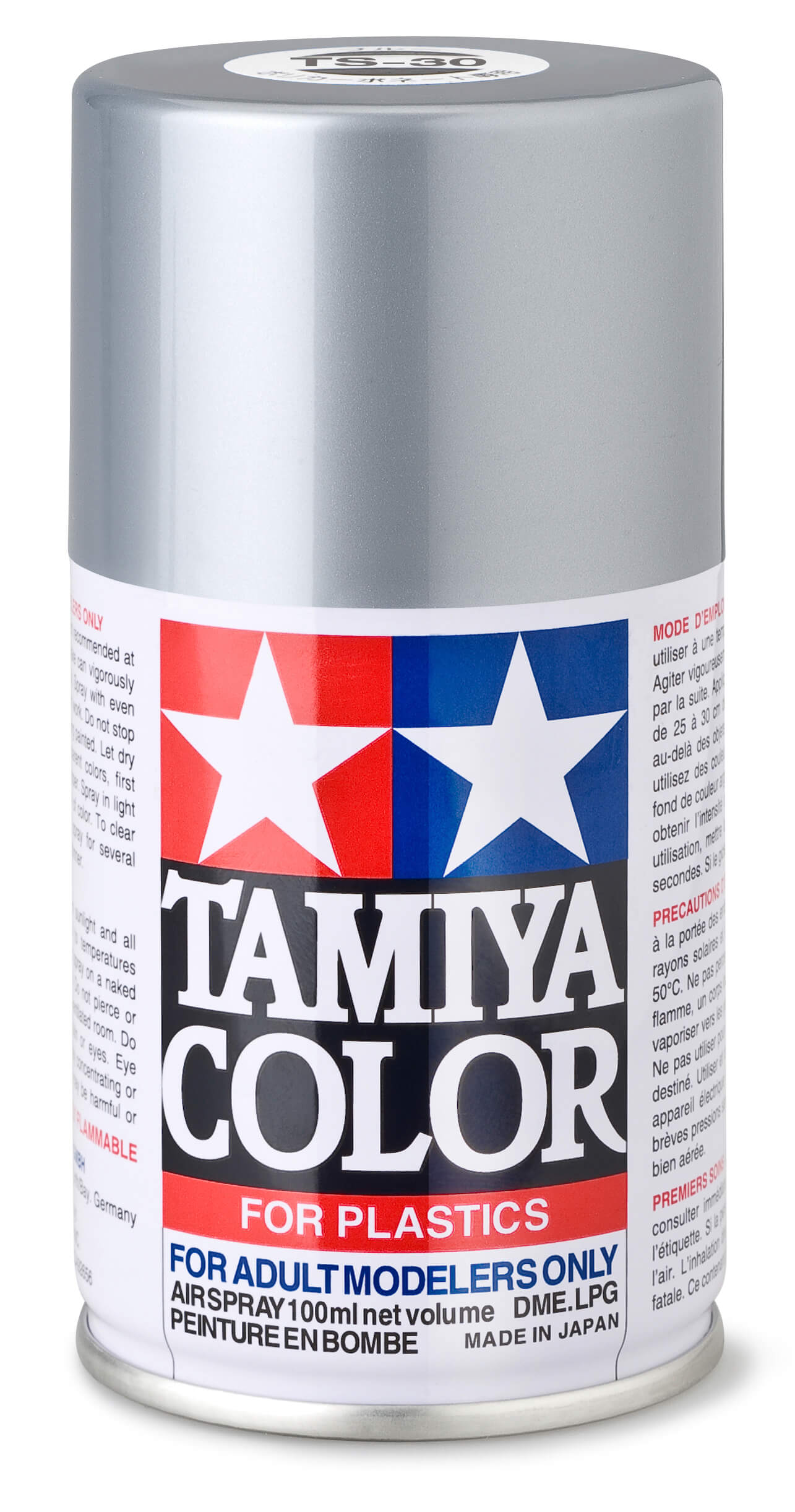 1x Sprühlack-Dose 100ml, Metallic Silber,glänzend, TS-30