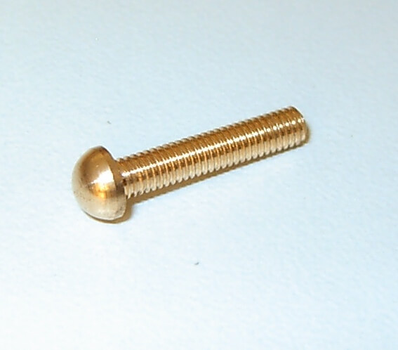 Nietkopf-Schraube M2,0 x 12mm  Messing   Kopfdurchmesser