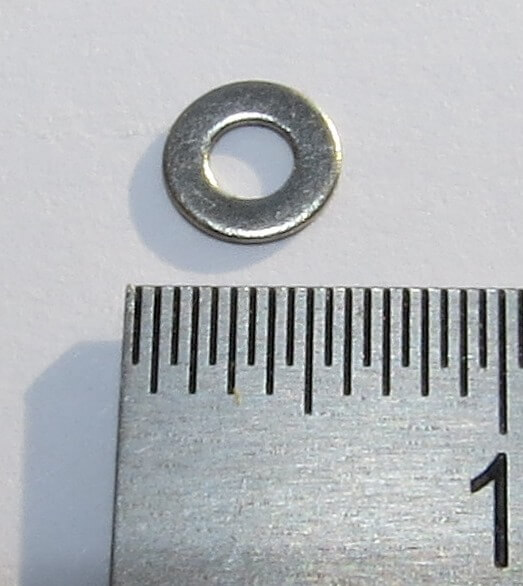 25 U-Scheiben für M2,5 DIN125, Niro, A2  Edelstahl