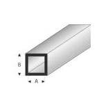 Kunststoff-Profil Quadratrohr 4,0x6,0mm  1m lang, weiss