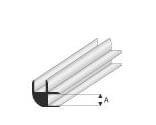 Kunststoff-Profil Eck-Verbinder 3,0mm 1m lang, weiss