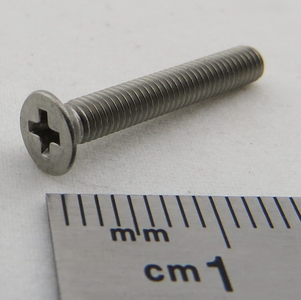 100 Senkschrauben m.Kreuzschlitz M3 x 20 DIN 965, Niro Edels