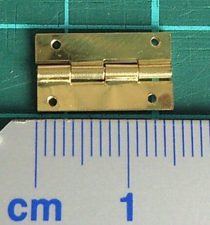 Scharnier (vermessingt) 9x15mm 5 Stück (7809/04)