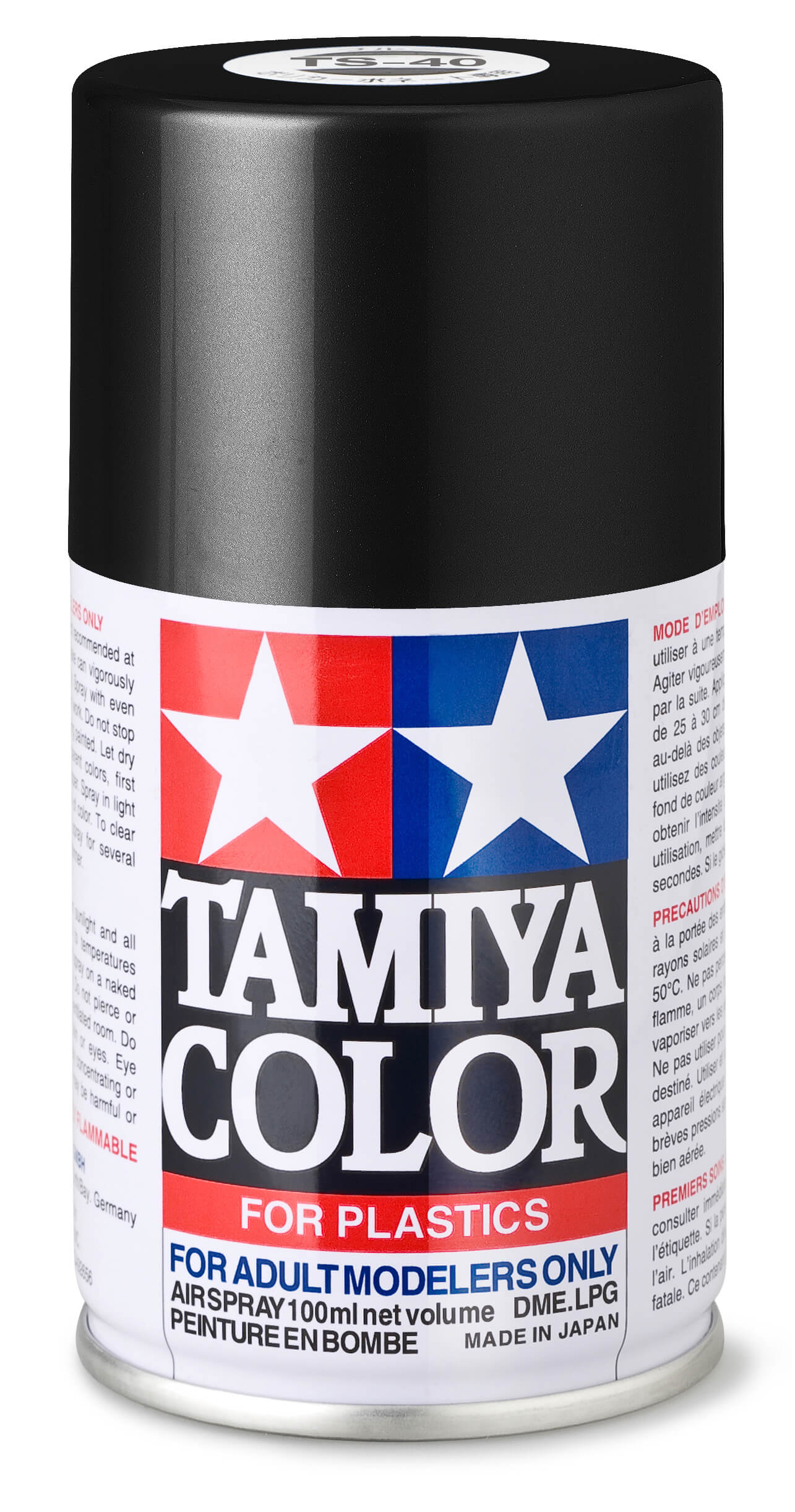 1x Sprühlack-Dose 100ml, Metallic schwarz, glänzend, TS-40