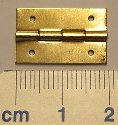 Scharnier (vermessingt) 12x20mm 5 Stück