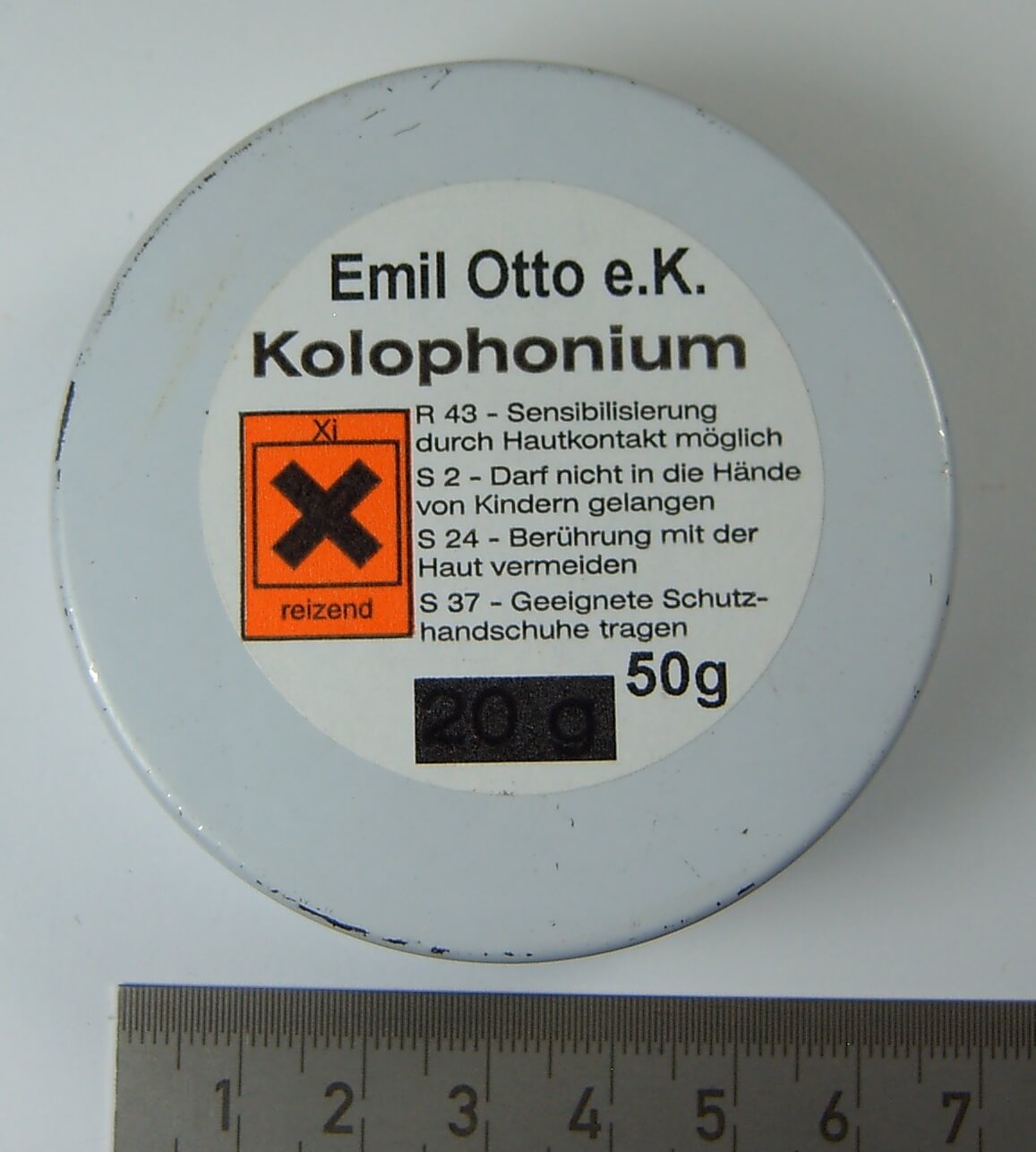 1 Dose Löt-Kolophonium 50gr. Säurefreies Flussmittel als