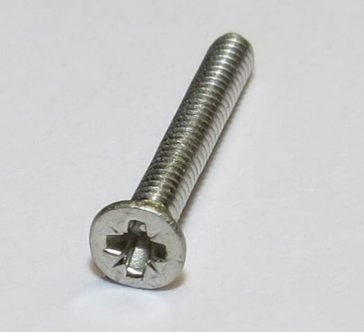 25 Senkschrauben m.Kreuzschlitz M1,6x16  DIN 965, Niro Edels