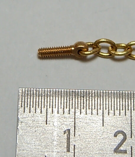 1 Ösenschraube M2 Rechtsgewinde Messing  Gewindelänge 6mm